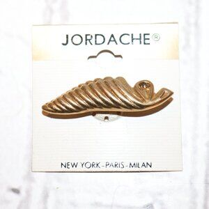 🎀 Vintage Jordache Gold Brooch · NWT · 2"